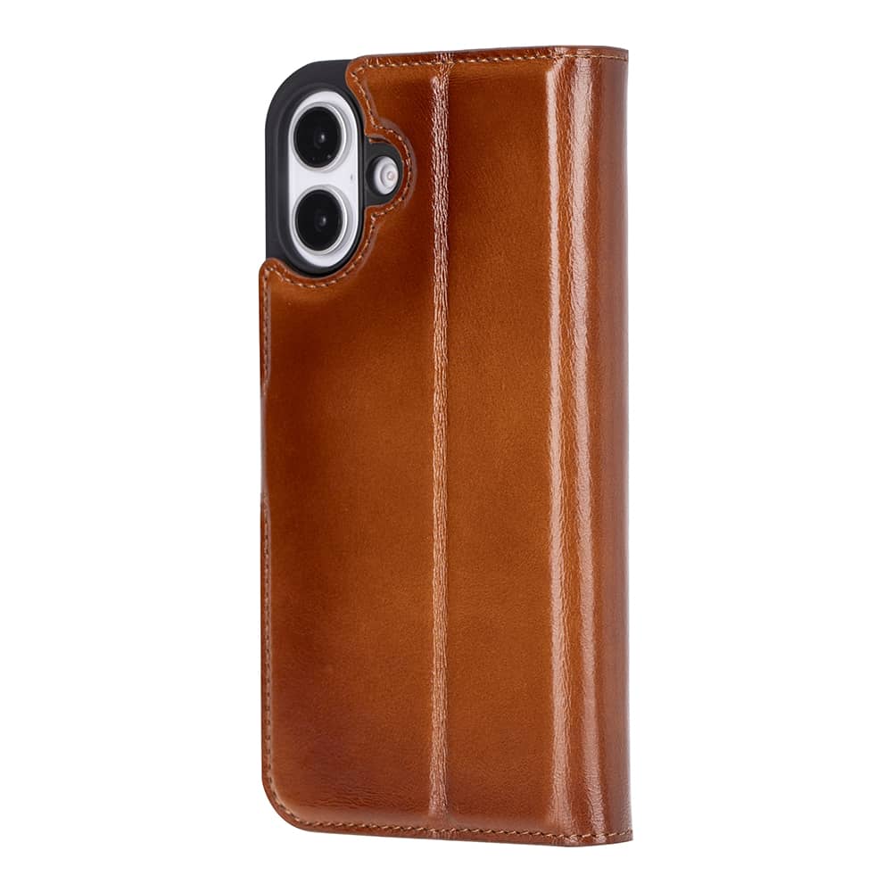 Leather iPhone 16 Plus Detachable Wallet Case-4