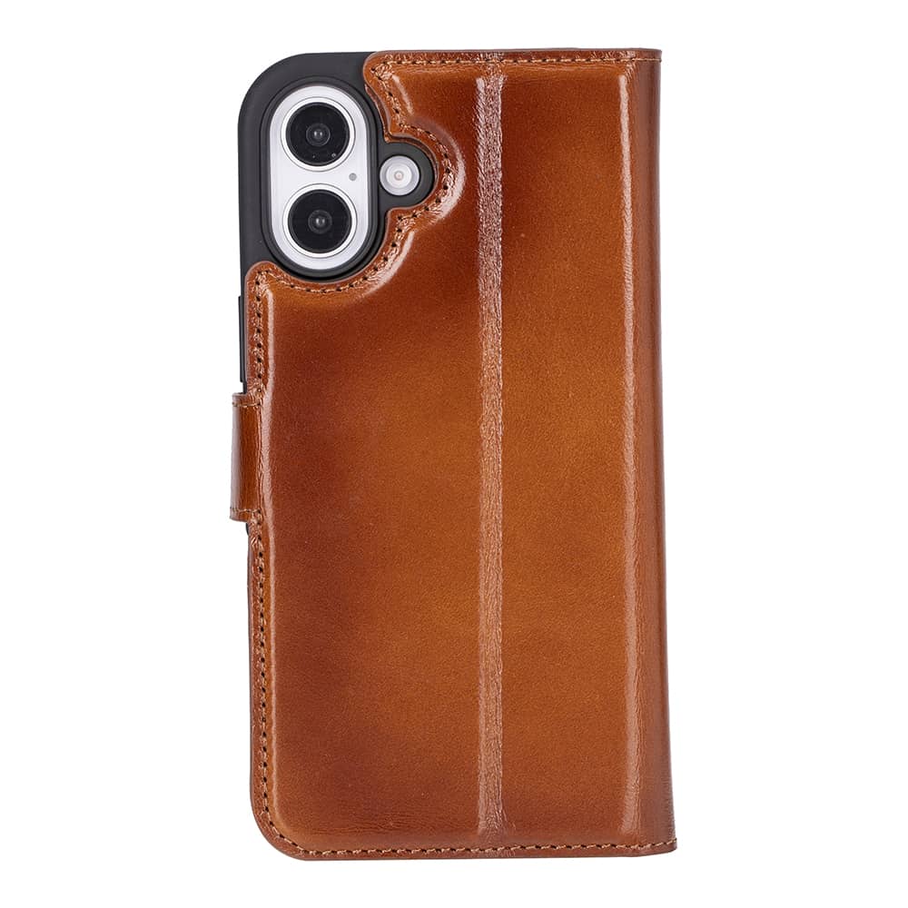 Leather iPhone 16 Plus Detachable Wallet Case-2