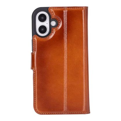 Leather iPhone 16 Plus Detachable Wallet Case-2