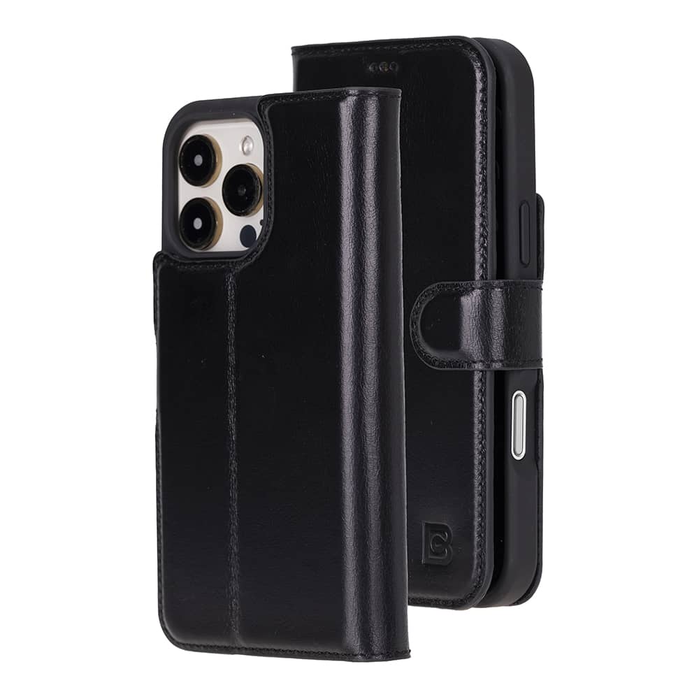 Leather iPhone 16 Pro Detachable Wallet Case-4