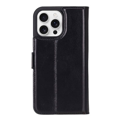 Leather iPhone 16 Pro Detachable Wallet Case-2