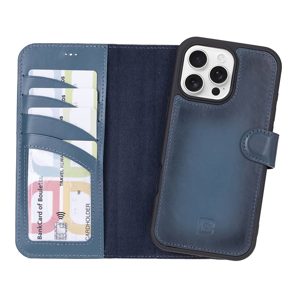 Leather iPhone 16 Pro Detachable Wallet Case-6
