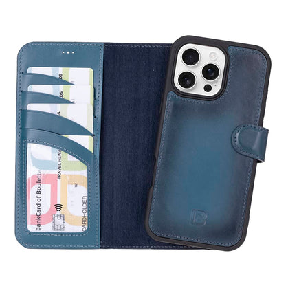 Leather iPhone 16 Pro Detachable Wallet Case-6