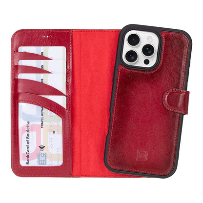 Leather iPhone 16 Pro Detachable Wallet Case-8