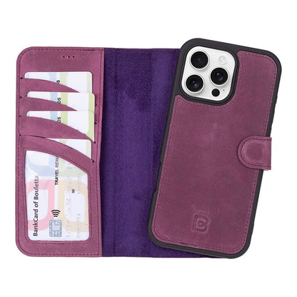 Leather iPhone 16 Pro Detachable Wallet Case-9