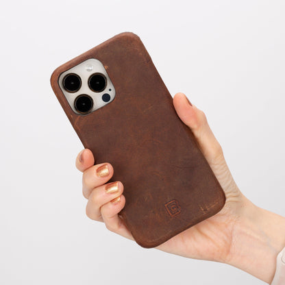 Leather iPhone 16 Pro Snap-On Cover Case-1
