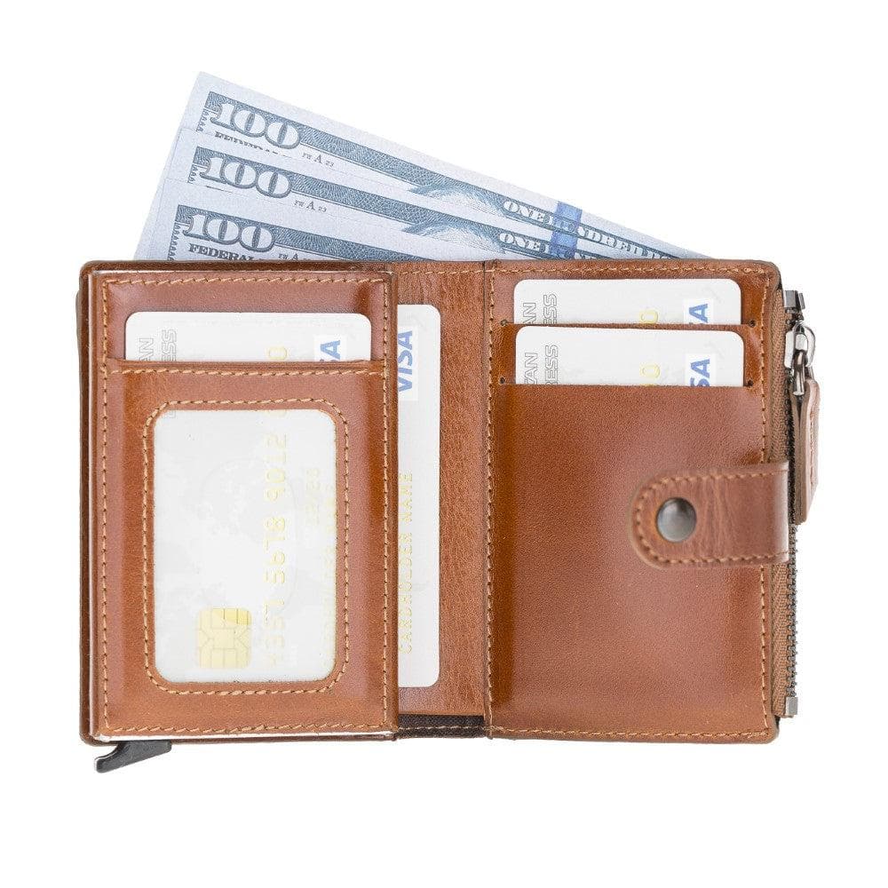 Leather Zip Mechanical Card Holder-3