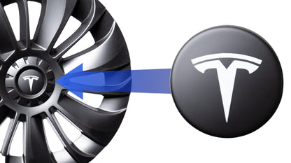 Logos (4x) für Radkappen des Tesla Model 3/Y-2