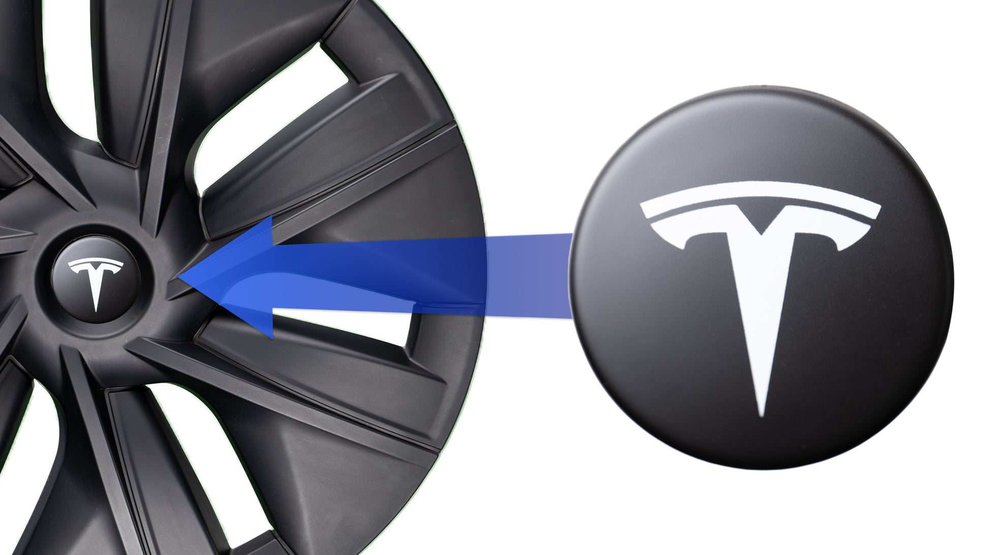 Logos (4x) für Radkappen des Tesla Model 3/Y-3