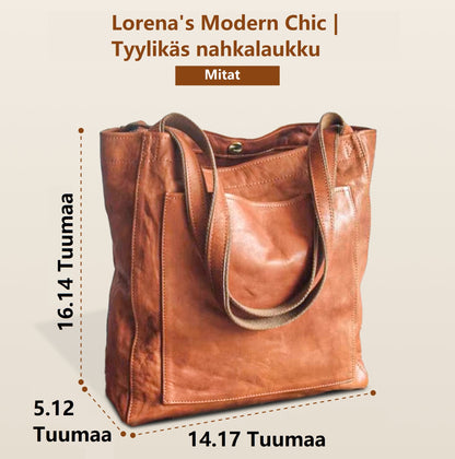 Lorena's Moderne Chic | Stijlvolle Leren Handtas