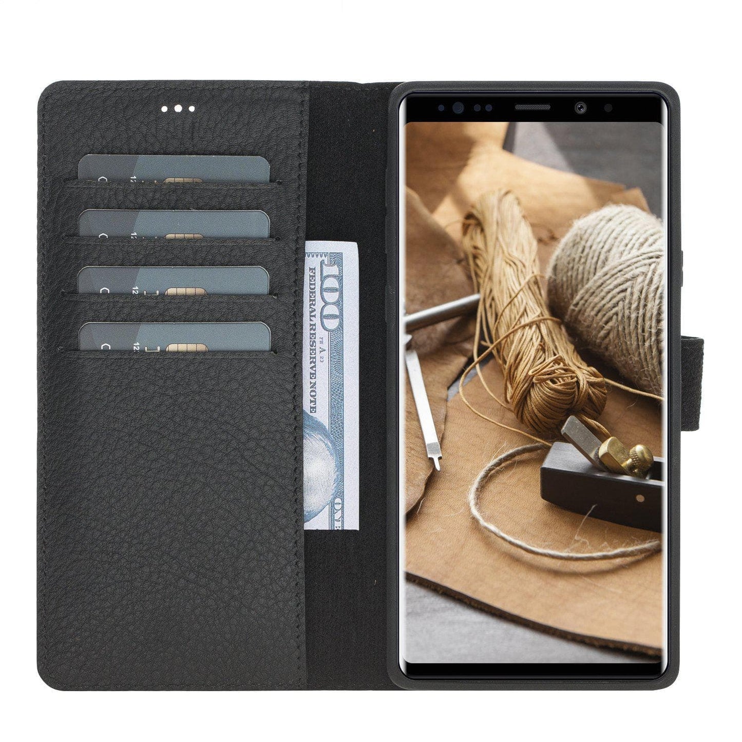 Magic Galaxy Note 9 Series Detachable Genuine Leather Wallet Case - MW-2