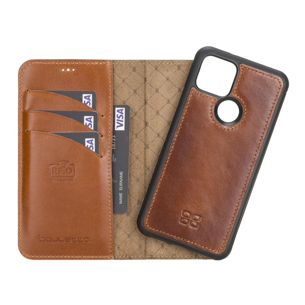 Magic Google Pixel 5 Series Detachable Genuine Leather Case / MW-0