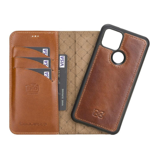 Magic Google Pixel 5 Series Detachable Genuine Leather Case / MW-0