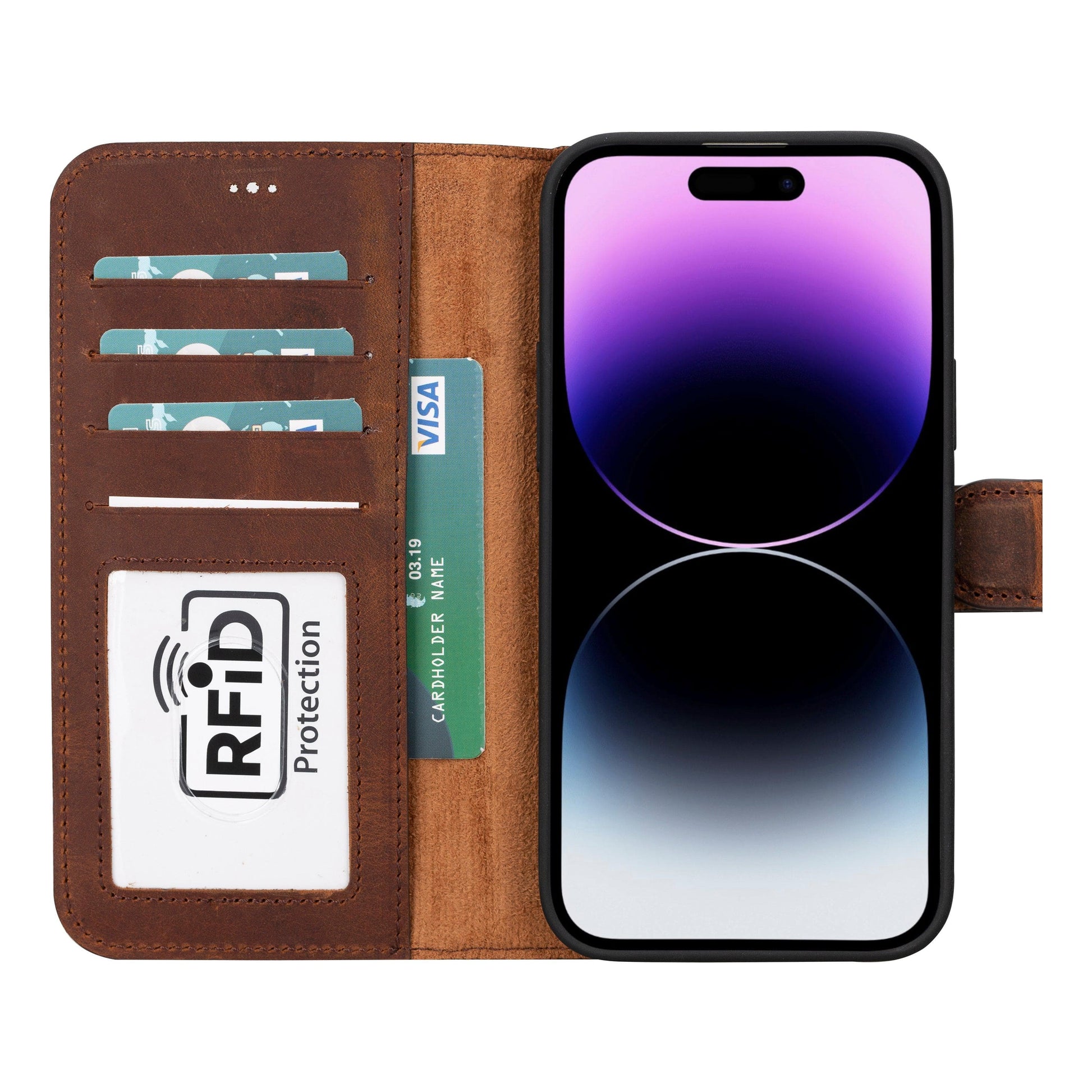 Magic iPhone 16 Detachable Genuine Leather Case-2
