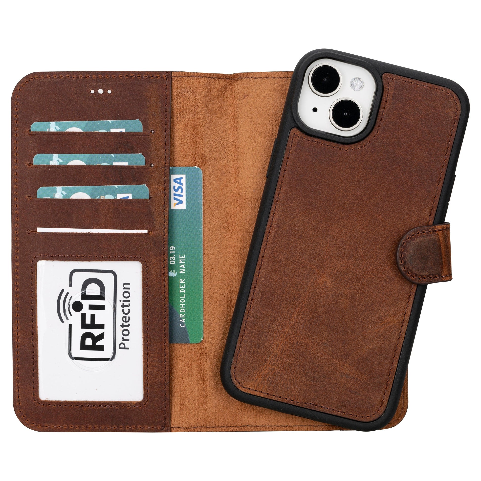 Magic iPhone 16 Detachable Genuine Leather Case-1