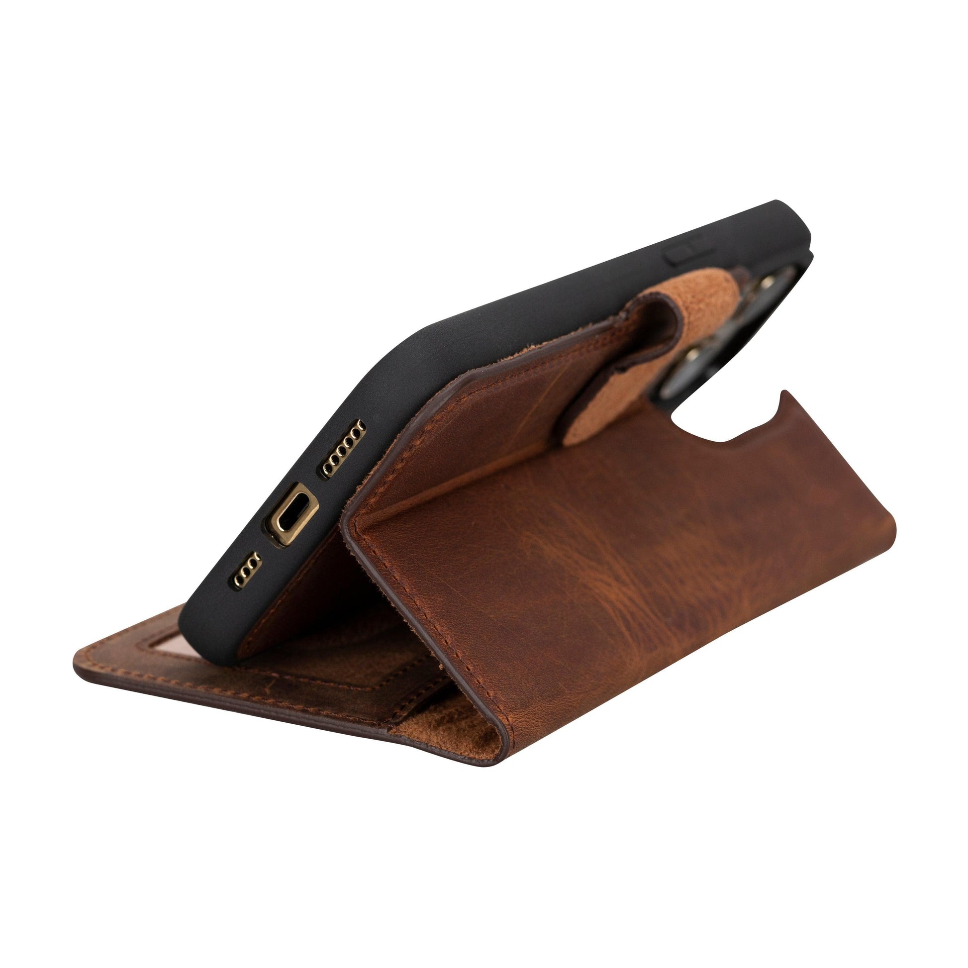 Magic iPhone 16 Pro Max Detachable Genuine Leather Case-3