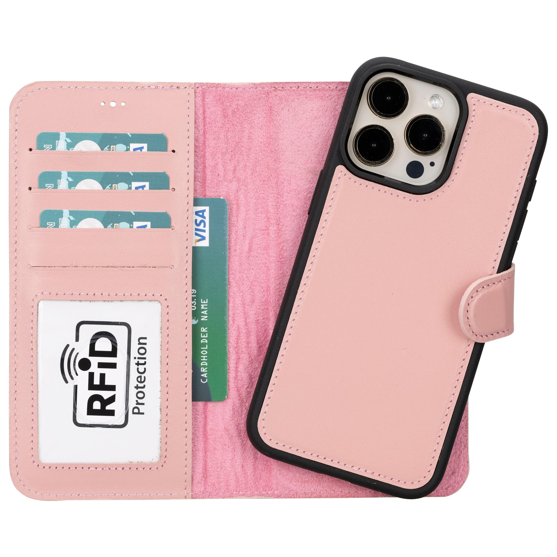 Magic iPhone 16 Pro Max Detachable Genuine Leather Case-7