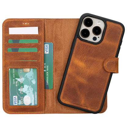 Magic iPhone 16 Pro Max Detachable Genuine Leather Case-8