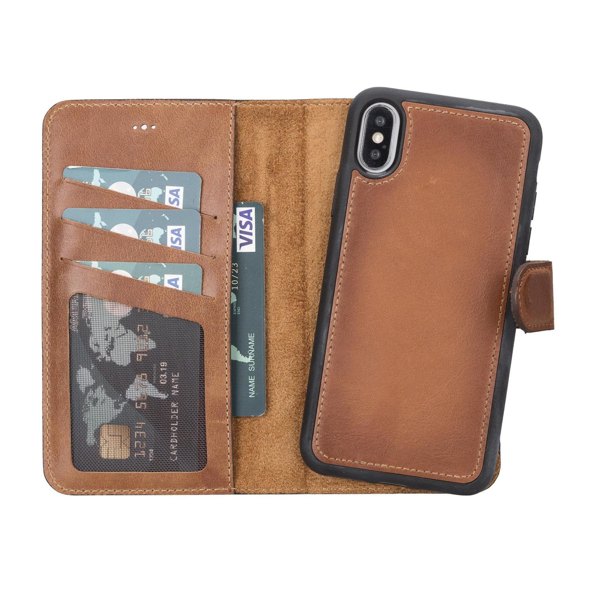 Magic iPhone X Series Detachable Genuine Leather Case / MW-1