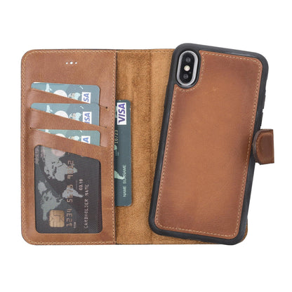 Magic iPhone X Series Detachable Genuine Leather Case / MW-1