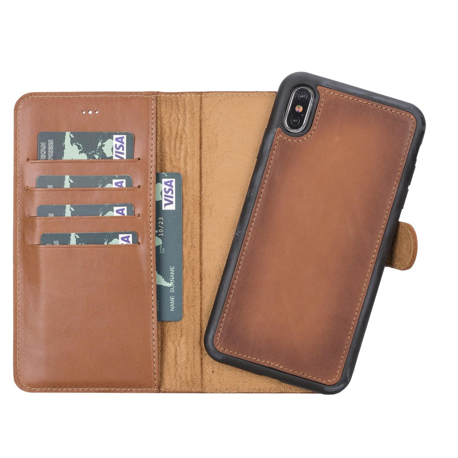 Magic iPhone XS Max Detachable Genuine Leather Case / MW-2