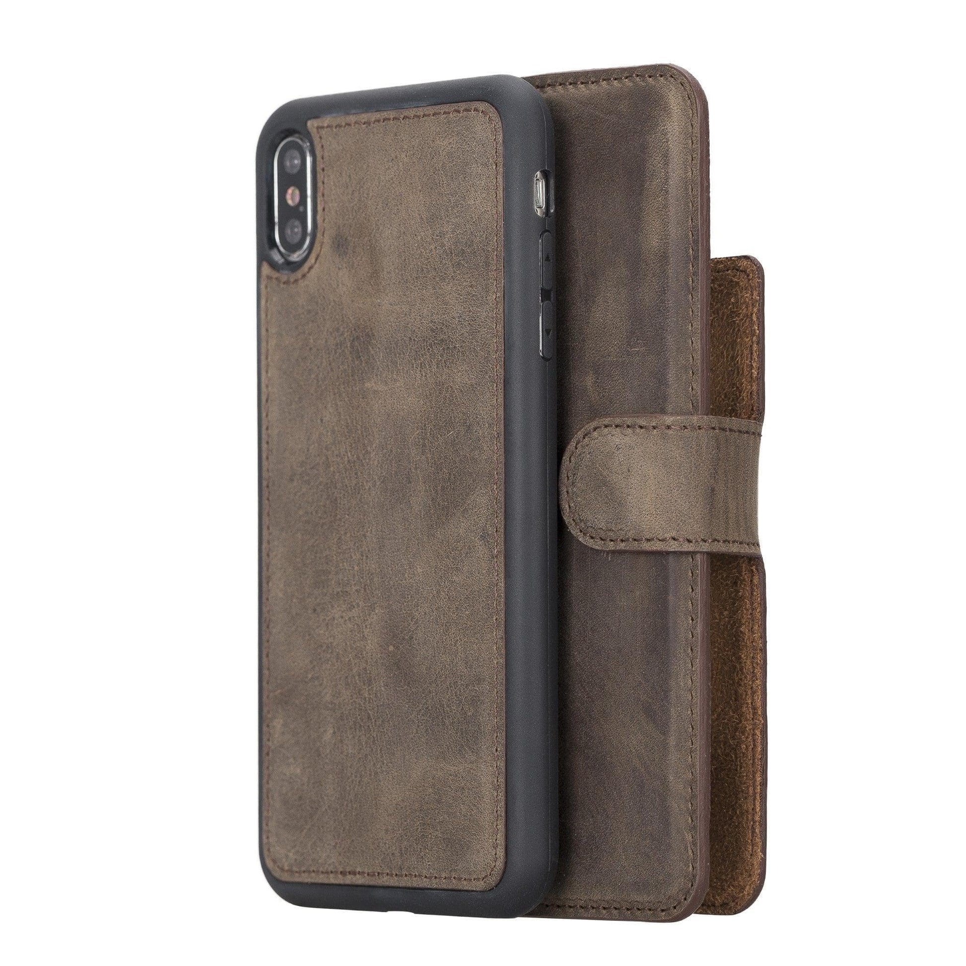 Magic iPhone XS Max Detachable Genuine Leather Case / MW-0