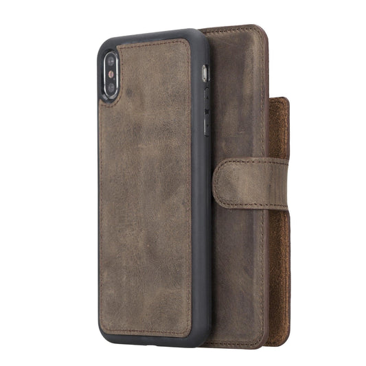 Magic iPhone XS Max Detachable Genuine Leather Case / MW-0