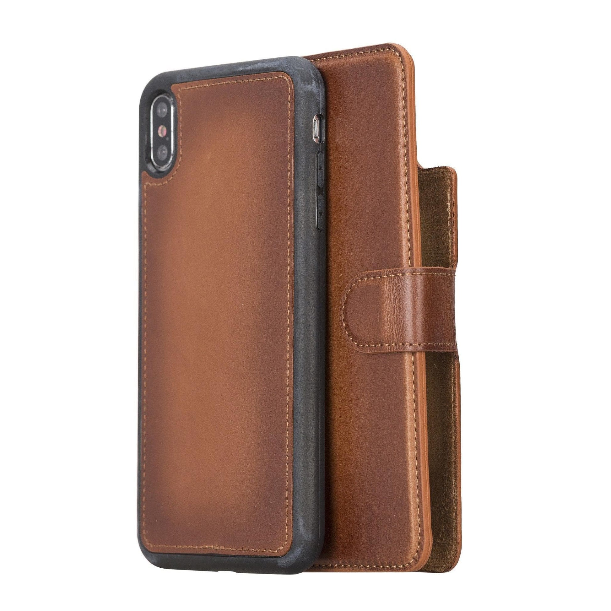 Magic iPhone XS Max Detachable Genuine Leather Case / MW-1