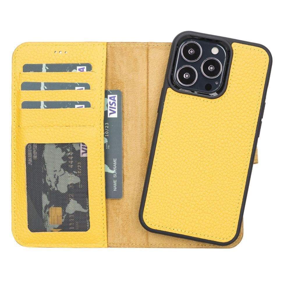 Magic iPhone13 Series Detachable Genuine Leather Wallet Case - MW-1