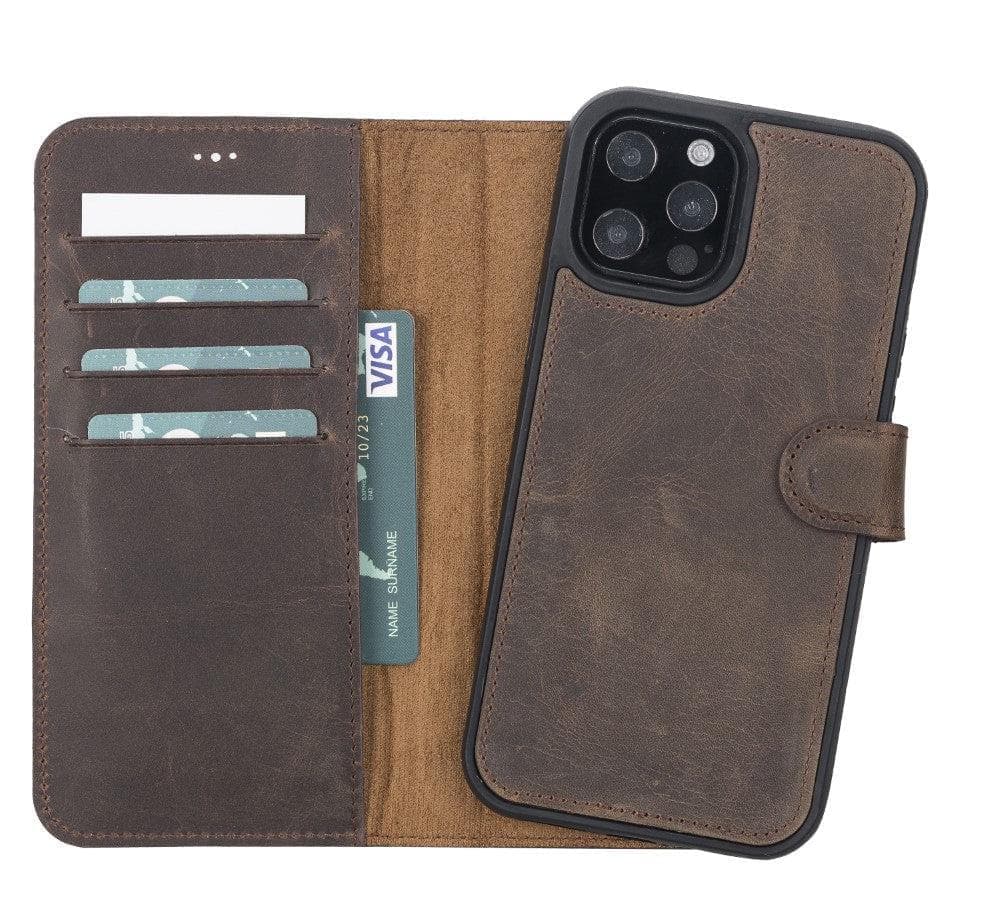 Magic iPhone13 Series Detachable Genuine Leather Wallet Case - MW-2