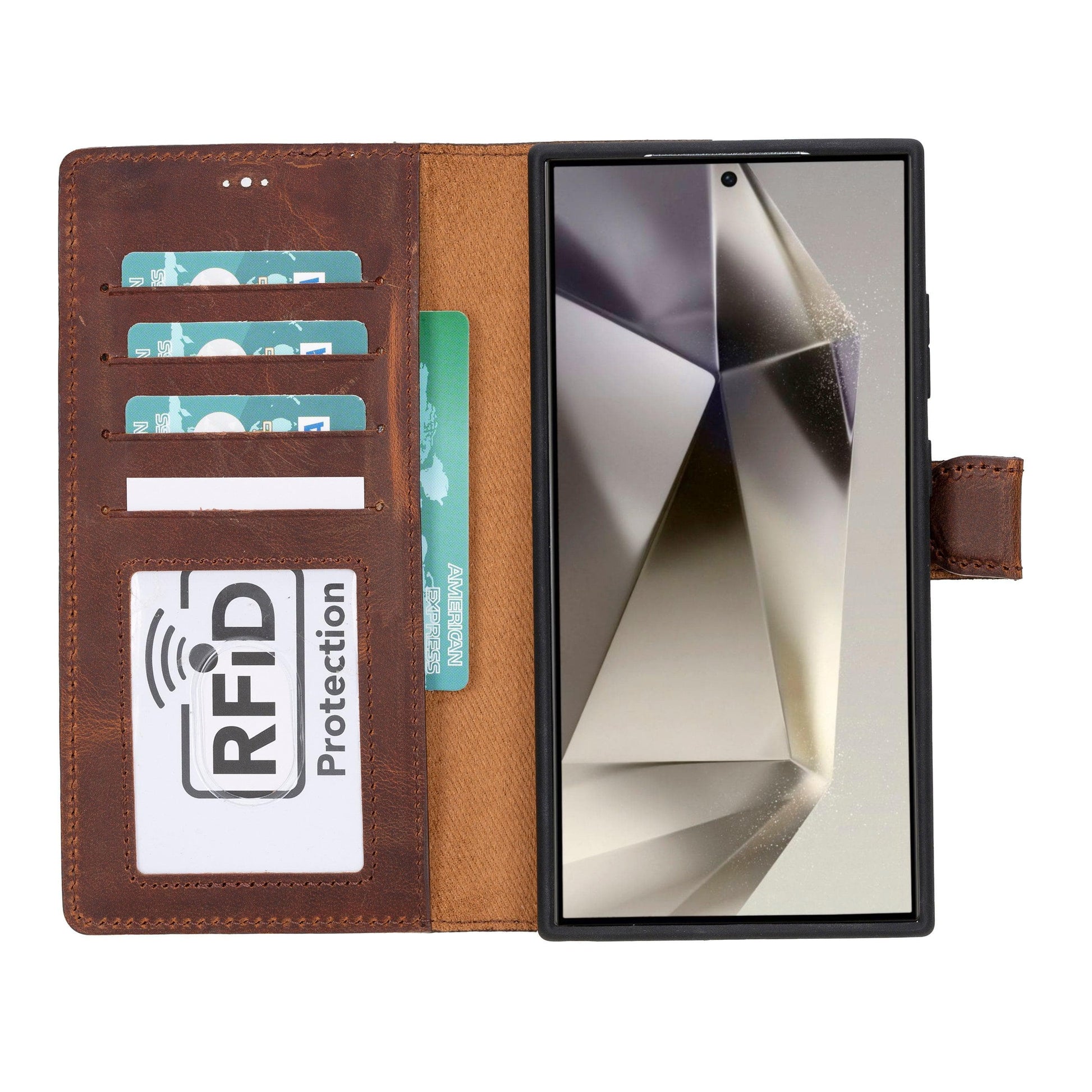 Magic Samsung Galaxy S25 Ultra Detachable Leather Wallet Case-4