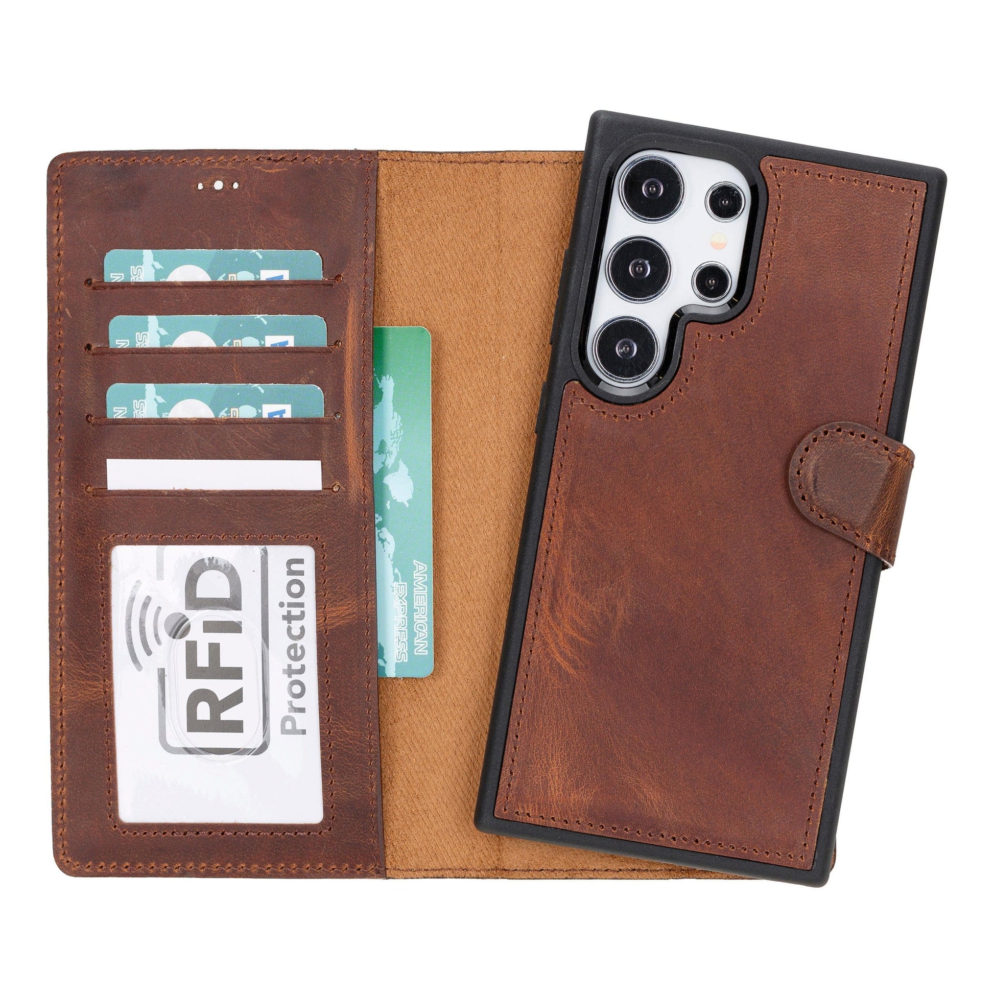 Magic Samsung Galaxy S25 Ultra Detachable Leather Wallet Case-2