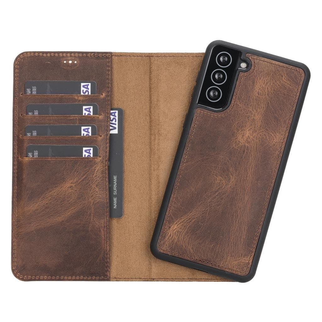Magic Samsung  Series Detachable Genuine Leather Wallet Case - MW-1