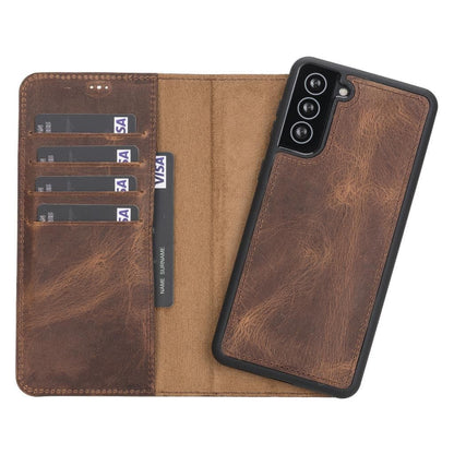 Magic Samsung  Series Detachable Genuine Leather Wallet Case - MW-1