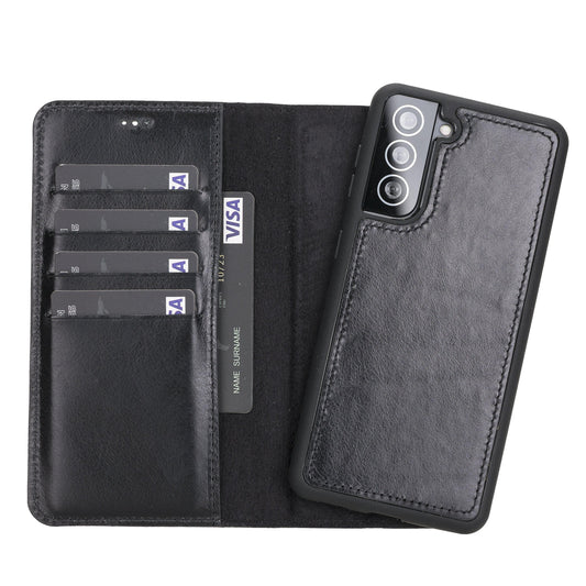 Magic Samsung  Series Detachable Genuine Leather Wallet Case - MW-0