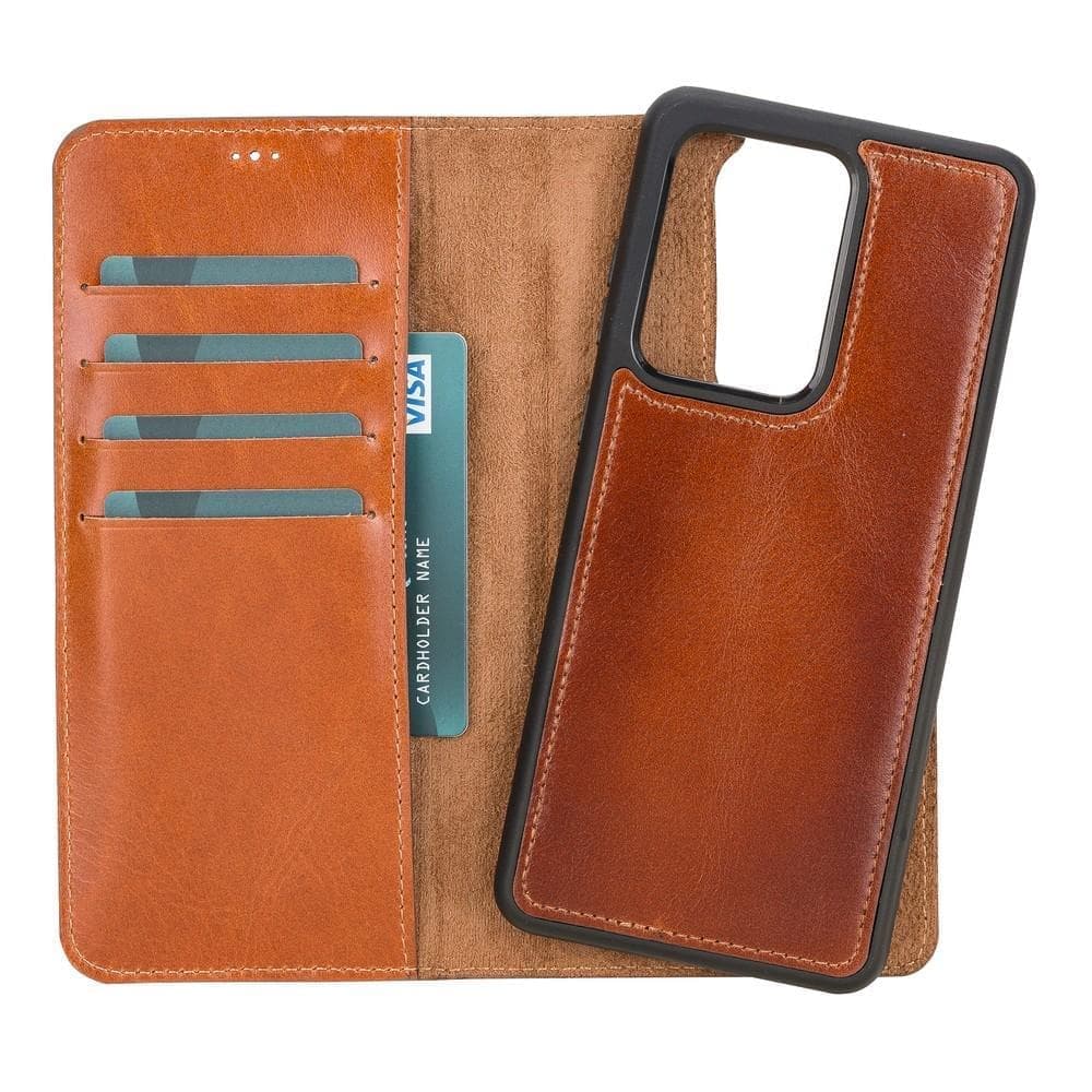 Magic Samsung  Series Detachable Genuine Leather Wallet Case - MW-1