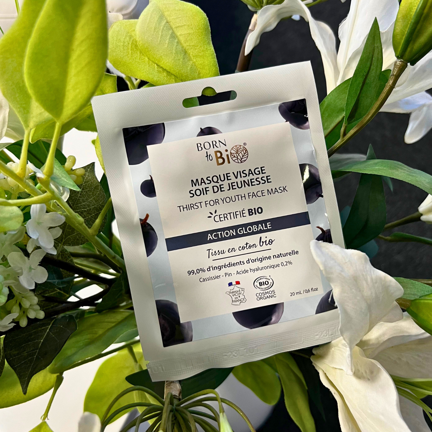 Soif de Jeunesse face mask in cotton - Certified Organic-1