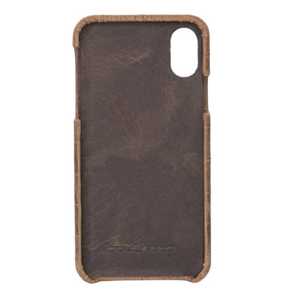 Full Leather Covered Back Cover for Apple iPhone X Series-1