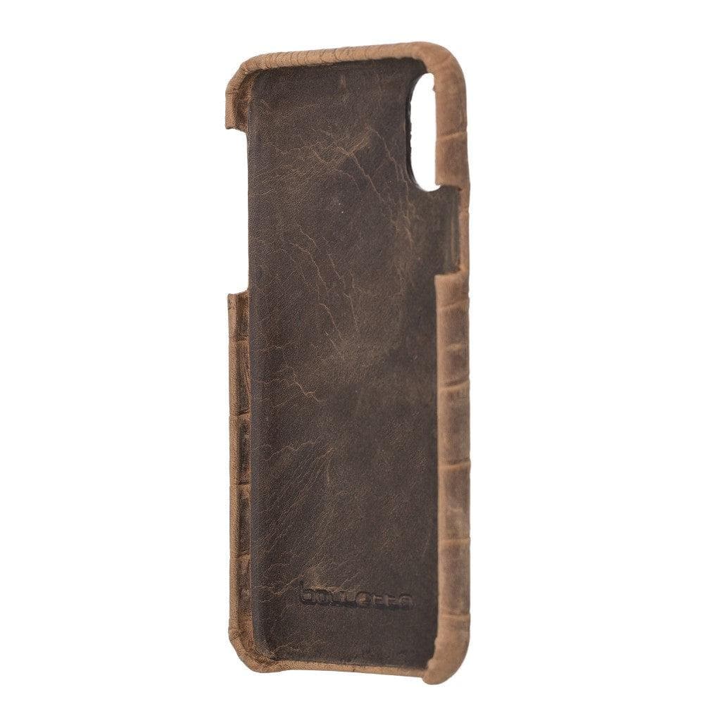 Full Leather Covered Back Cover for Apple iPhone X Series-3