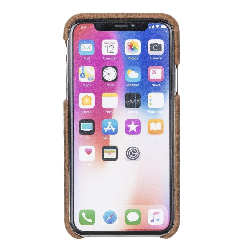Full Leather Covered Back Cover for Apple iPhone X Series-2