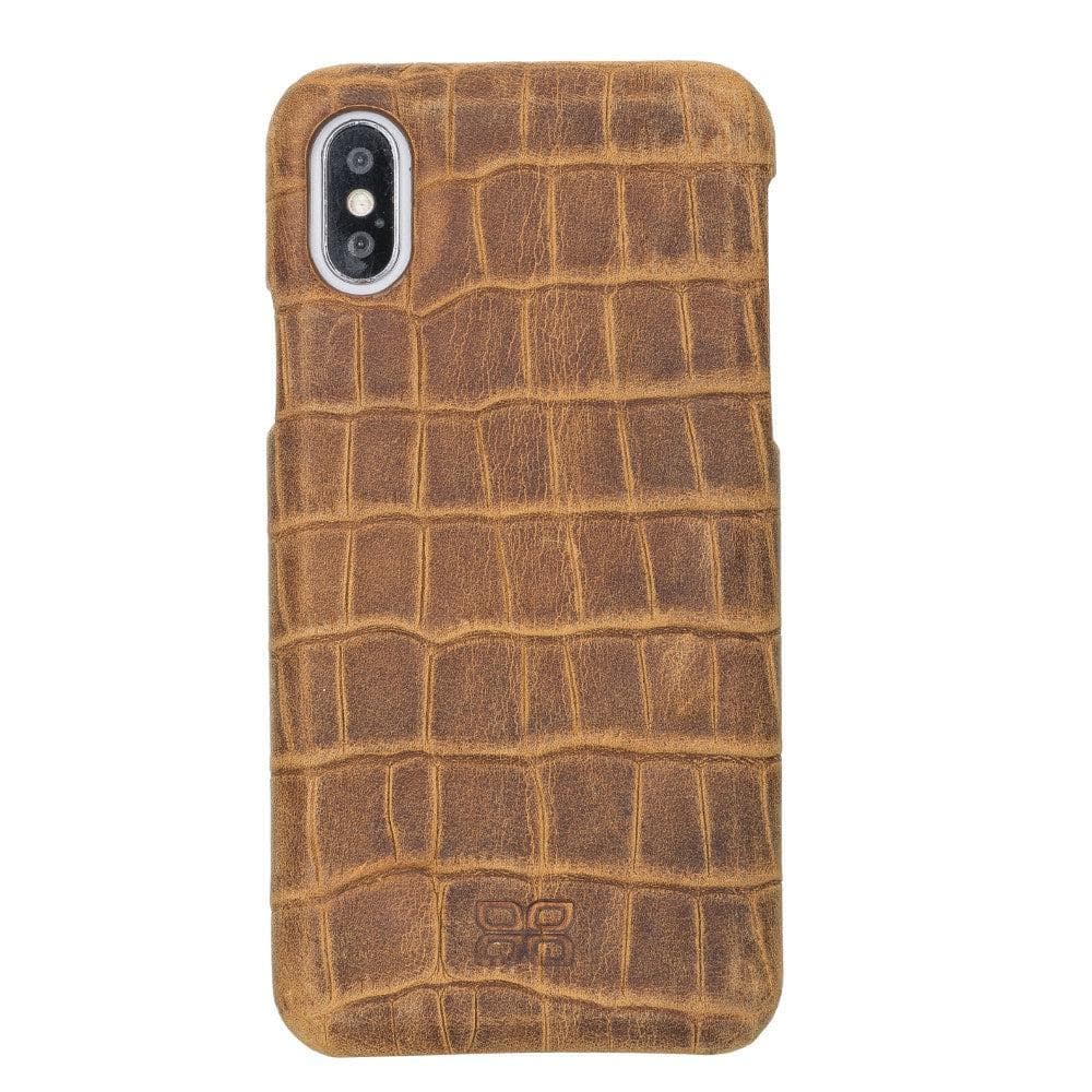 Full Leather Covered Back Cover for Apple iPhone X Series-5