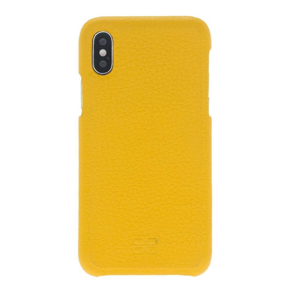 Full Leather Covered Back Cover for Apple iPhone X Series-7