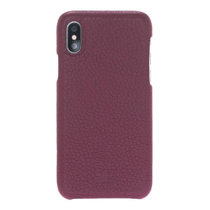 Full Leather Covered Back Cover for Apple iPhone X Series-8