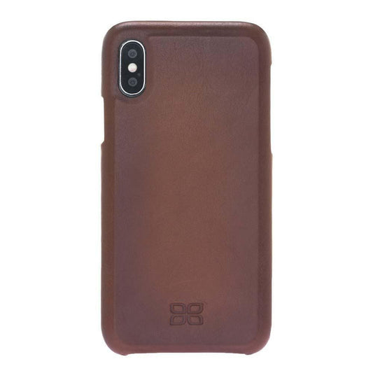 Full Leather Covered Back Cover for Apple iPhone X Series-10