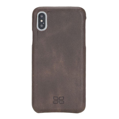 Full Leather Covered Back Cover for Apple iPhone X Series-11