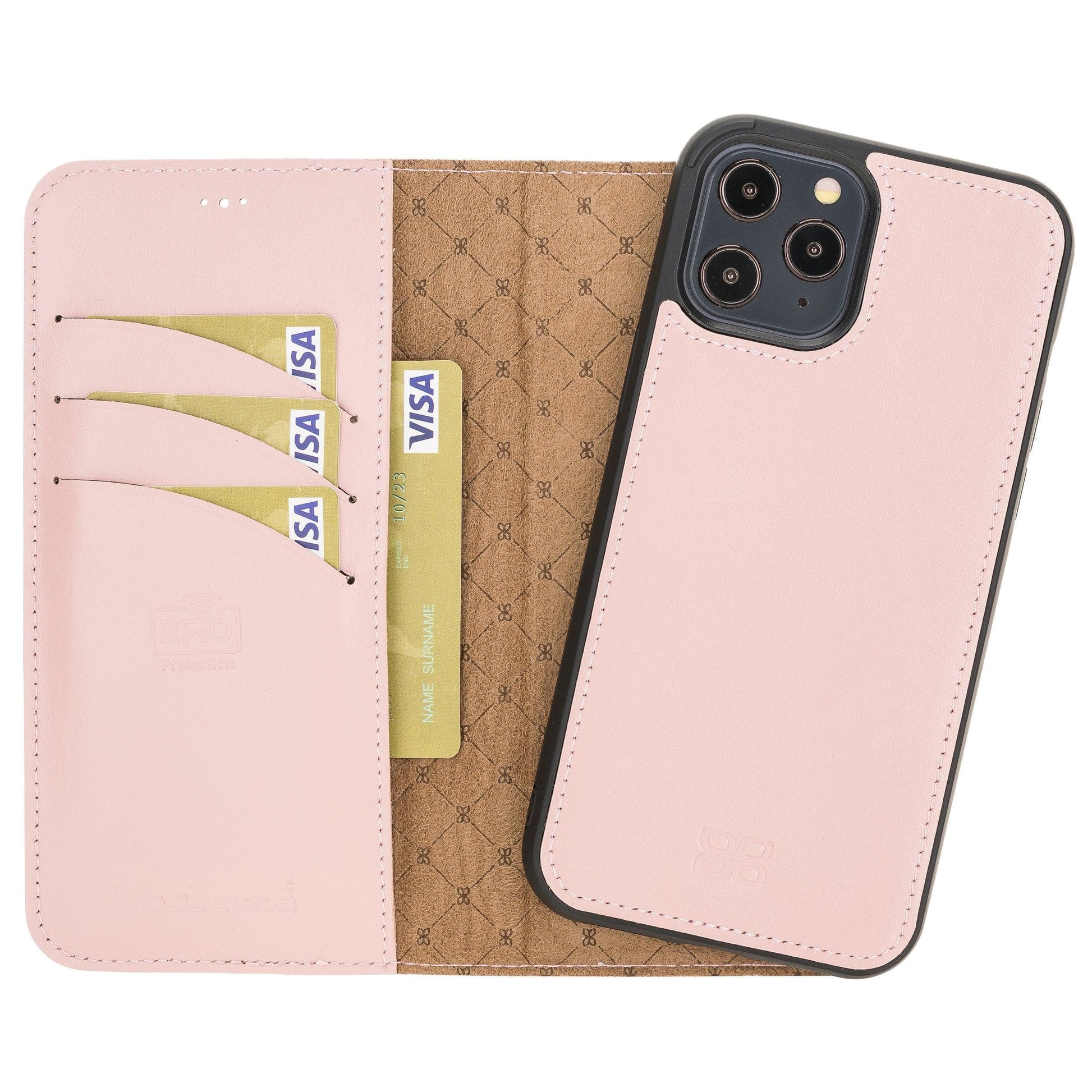 Apple iPhone 12 Series Detachable Leather Wallet Cases - MW-19