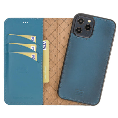 Apple iPhone 12 Series Detachable Leather Wallet Cases - MW-0