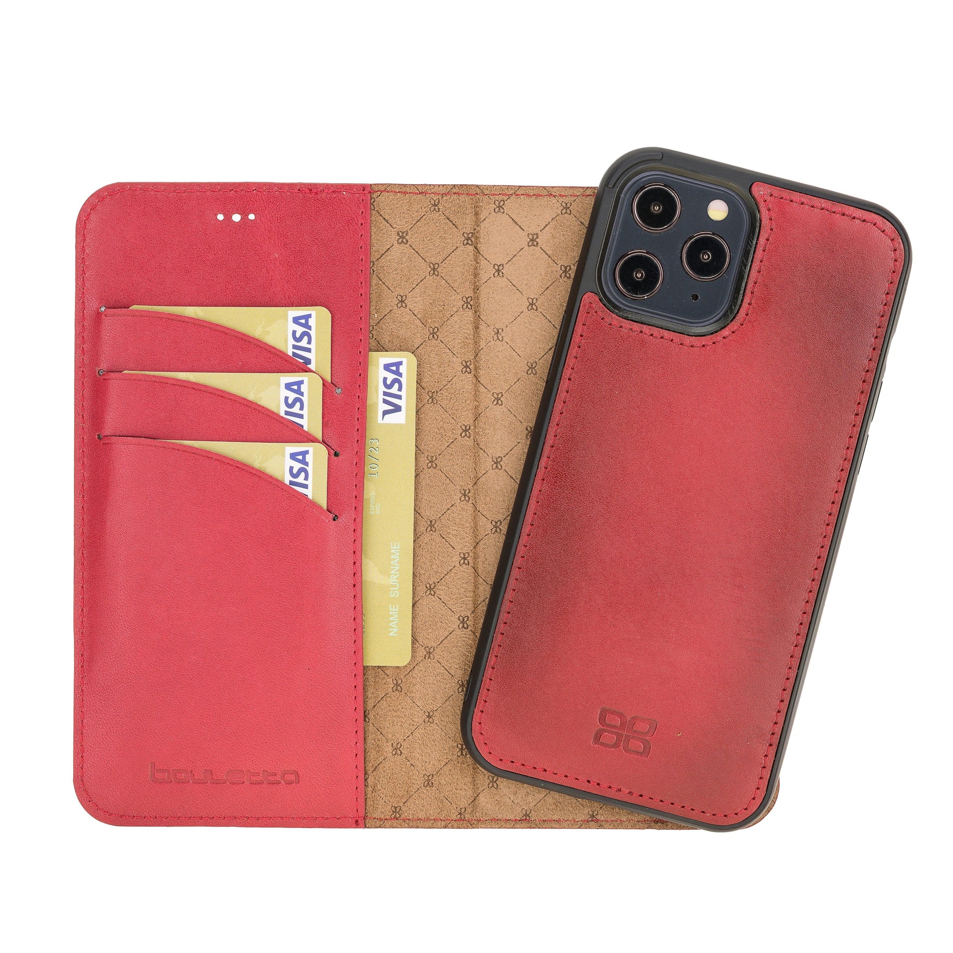 Apple iPhone 12 Series Detachable Leather Wallet Cases - MW-12