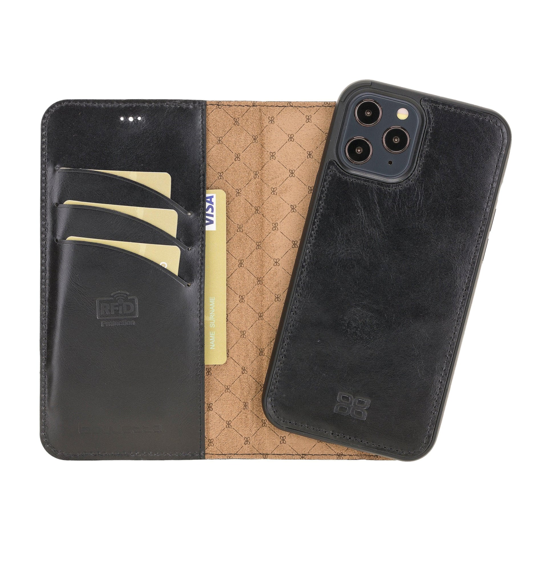 Apple iPhone 12 Series Detachable Leather Wallet Cases - MW-16