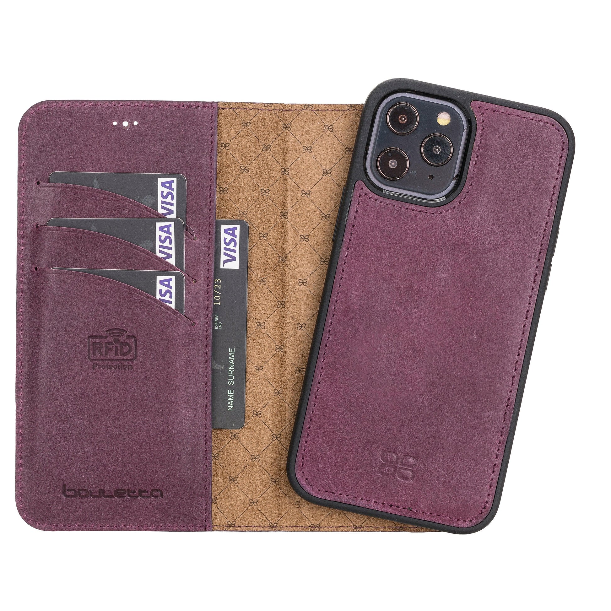 Apple iPhone 12 Series Detachable Leather Wallet Cases - MW-10